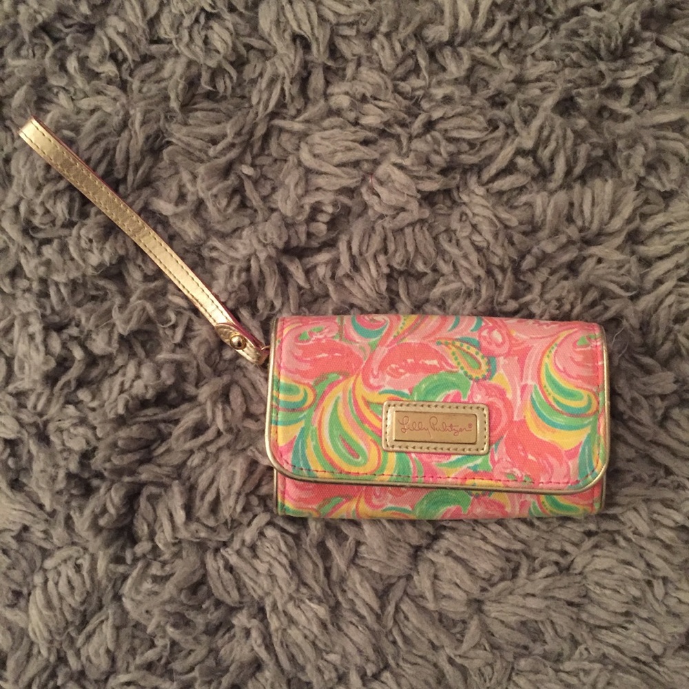 Lilly Pulitzer Pink Floral Wristlet